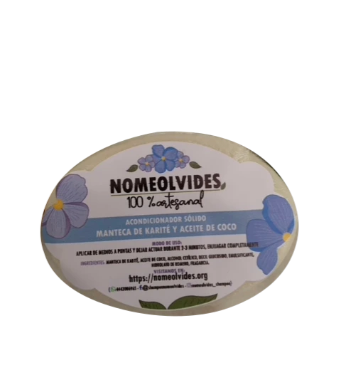 Acondicionador Sólido de Karité y Coco · 80 g · Nomeolvides